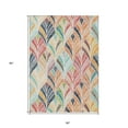 thumbnail image 3 of 5' X 8' Orange Copper And Gold Geometric Washable Indoor Outdoor Area Rug, 3 of 5