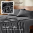 thumbnail image 6 of Bare Home Bamboo Sheet Set - Made from Rayon Fibers - Deep Pockets - 4 Piece - Queen, Gray, 6 of 10