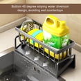 thumbnail image 5 of Kitchen Sink Caddy Sponge Holder,Sponge Holder for Kitchen Sink,Expandable Dish Drying Rack with Drainboard,Rustproof Sink Caddy with Brush Holder(White 9.05*4.33*3.54in)from QiwagFerng, 5 of 10