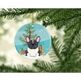 thumbnail image 2 of Merry Christmas Tree French Bulldog Black White Ceramic Ornament, 2 of 2