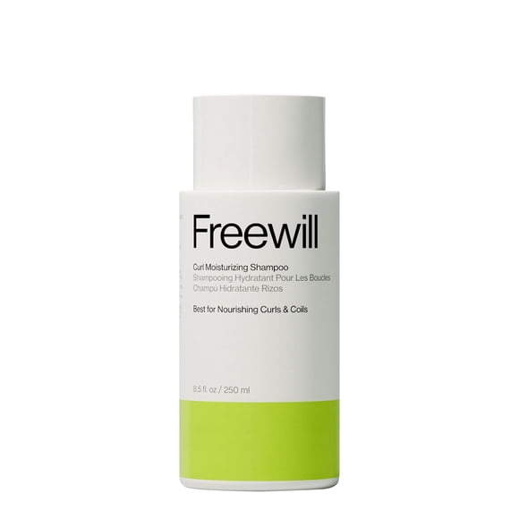 Freewill Curl Champú hidratante nutre y define los rizos añade brillo al cabello Champú hidratante para cabello rizado rizos de aspecto más saludable 8.5 oz