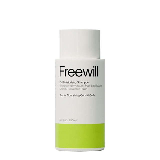 Freewill Curl Champú hidratante nutre y define los rizos añade brillo al cabello Champú hidratante para cabello rizado rizos de aspecto más saludable 8.5 oz