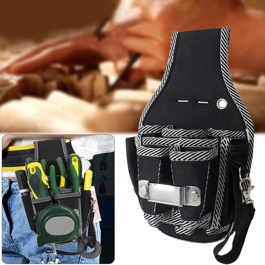 Pocket For Drill Holster Cordless Tool Holder Heavy Duty Belt Pouch Bag Black 