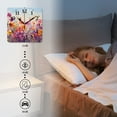 thumbnail image 4 of Square Wall Clock,Beautiful Field Of Flowers,Silent Non-Ticking Wall Clock Decor for Home Office Kitchen Living Room Bedroom(12inch), 4 of 4