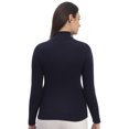 thumbnail image 2 of Cavardi Casual Women's High Neck Ribbed Top – Navy | Free Size, 2 of 2
