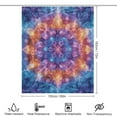 thumbnail image 2 of Kaleidoscope Mandala Colorful Floral Boho Shower Curtain for Bathroom with 12Hooks, Polyester Fabric Thick Shower Curtain Washable Waterproof Curtain, 2 of 6