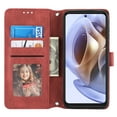 thumbnail image 4 of Feishell Moto G31 Case, Moto G41 Case with Credit Cards Holder, Wallet Magnetic Crossbody Shoulder Strap Flip Stand Purse Premium PU Leather Cover for Motorola Moto G31/G41, Red, 4 of 9