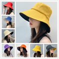 thumbnail image 3 of YSX 1 Pcs Fisherman Hat Japanese Cover Face Uv Protection Hat Big Edge Sun Protection Sun Hat Bucket Hat beige, 3 of 4