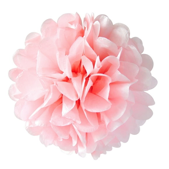 Conjunto de Bolas de papel Inteprter Rosa de 7,8 pulgadas Con pompón para fiesta