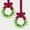 Red Black, variant on 2PCS Mini Eucalyptus Wreath Artificial Spring Summer Greenery Wreath for Front Door Farmhouse Kitchen Cabinet Wreaths with Ribbon for Porch Wall Window Decor