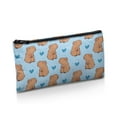 thumbnail image 2 of KUIFORTI Pencil Bag Student Teen Pencil Container Pouch Big Capacity Pencil Case Stationery Bag, Capybara Print, 2 of 7