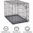 thumbnail image 3 of Single Door Folding Metal 36Inch Dog Crate Enhanced Security Includes LeakProof Pan Divider Panel For Medium To Large Sized Breeds, 3 of 7