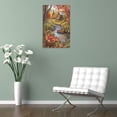 thumbnail image 5 of Canvas Prints Autumn Cabin Fall Forest Lake Tree Leaves Canvas Picture Autumn Country Farm Artwork Wall Art For Kitchen 16x24inch for Modern Home Living Room Bathroom Décor Framed Artwork, 5 of 8