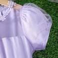 thumbnail image 5 of Fozruso Girls Lace Dress Girls Dresses For Everyday Wear Casual Outings Outdoor Adventures Stylish Round Neck Puff Sleeve Dress For Ages 4 7 Sizes 4-5 Years, 5 of 5