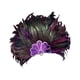 thumbnail image 2 of Tocado de plumas, accesorio para la cabeza, diadema de satén para festivales. Púrpura, 2 of 9