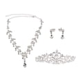 thumbnail image 4 of KAKOWELY Bridal Wedding Jewelry Set Rhinestone Tiara Necklace Earrings,4.49"X5.12"X1.97", 4 of 4