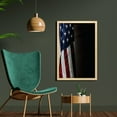thumbnail image 2 of USA Wall Art with Frame, Americana Illustration of the Country Flag Proud 4th of July, Printed Fabric Poster for Bathroom Living Room, 23" x 35", Charcoal Grey Night Blue, by Ambesonne, 2 of 2
