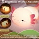 thumbnail image 3 of Luz de noche Axolotl: Lámpara de mesa LED de silicona recargable y suave para niños | Ideal para dormitorios, guarderías y zonas de juego, 3 of 6