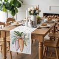 thumbnail image 3 of Easter Table Runner, Carrots Cotton Linen Kitchen Table Decoration Washable Dining Tabletop Runners for Home Party Decor 18x72 Inches, 3 of 9