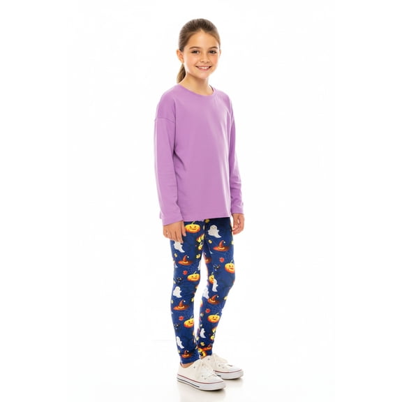 Creamy Soft Girls Kids Size Leggings, High Rise, Stretchy - by USA Fashion Halloween Critters Small