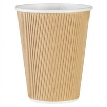 Genuine Joe Rippled Hot Cup 12oz. 500/CT Brown 11260CT