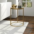 thumbnail image 6 of Evelyn&Zoe Duxbury 16" Wide Round Side Table, Brass, 6 of 9