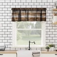thumbnail image 2 of Wood Rustic Color Valance Curtain Beach On Weathererd Wood Rod Pocket Valance Window Treatments 1 Panel Short Curtains for Kitchen Farmhouse Living Room Bathroom Bedroom 54 x 18 in, 2 of 6