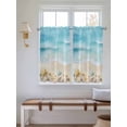 thumbnail image 2 of Blue Waves Bathroom Window Curtain, Summer Beach Starfish Coastal Nautical Ocean Light Filtering Coffee Kitchen Curtains, Bedroom Living Room Curtains 2 Panel 84"x54", 2 of 6