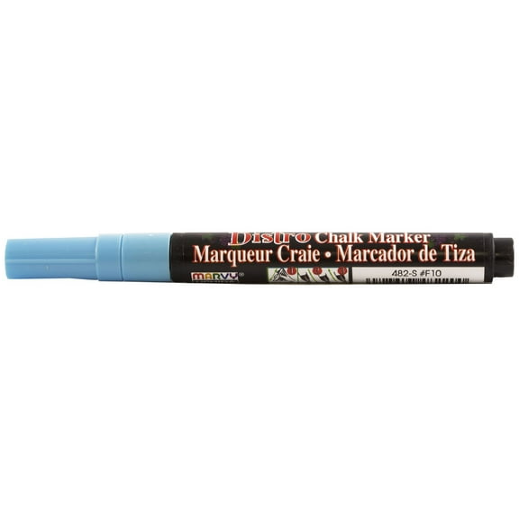 Marvy Uchida Fine Point Chalk Marker, Baby Blue, 1/Pack