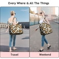 thumbnail image 5 of Beige and Black Of Leopard Print Travel Tote Bags for Women Carry On,Large Weekender Bags for Women Travel,Multi Functional Duffle Bag for Work,Shopping,Sports, 5 of 5