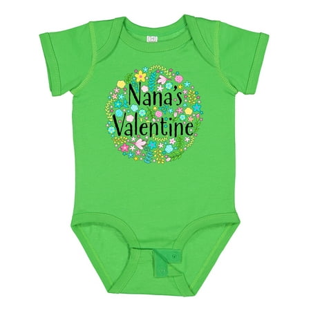 

Inktastic Nana s Valentine with Flower Circle Boys or Girls Baby Bodysuit