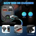 thumbnail image 4 of ZXCVWWE Car Bluetooth Transmitter PD Type-C Dual USB 3.4A MP3 Transmitter J4S9 Handsfree BT Player Car Modulator, 4 of 8