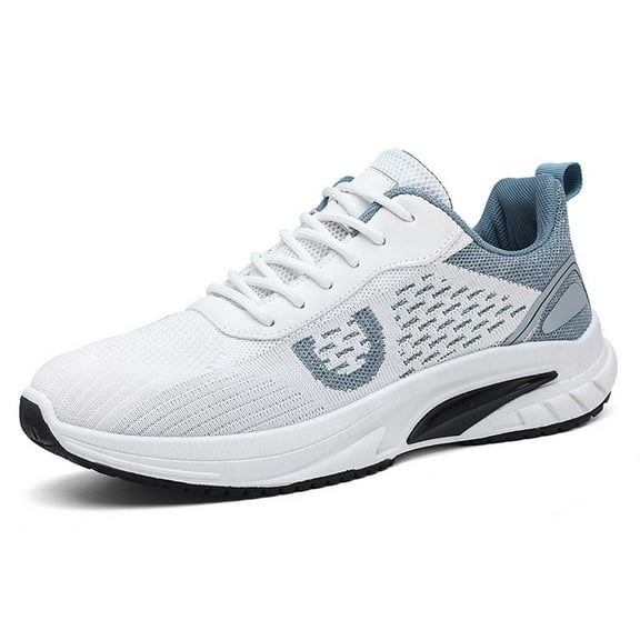 Mens Shoes,Breathable Mesh Running Shoes Lightweight Athletic Walking Sneakers Comfortable Casual Gym Fitness Training Shoe,Shoes for Men,White,10