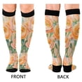 thumbnail image 4 of FORMRS Womens Knee High Socks Casual Long Thick Travel Daily Wear, 1 Pair, Abstract Floral Art, 4 of 6