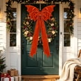 thumbnail image 6 of Extra-Large Christmas Bow Decoration – 45.28 Inch Oversized Cloth Bow for Tree Top, Porch, Window, Party Decor, 6 of 6