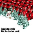 thumbnail image 6 of Disposable Tablecloth, Christmas Tablecloth, Thickened Snowman Snowflake Holiday Party Table Cover, Large 108x54 Inch Red Plastic Tablecloth for Family Gatherings and Outdoor Events, 6 of 6