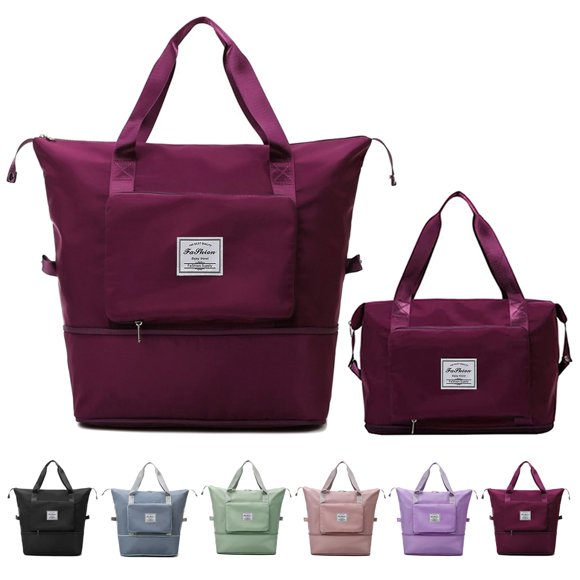 Bolsa de viaje DOJUNS de gran capacidad impermeable fucsia