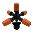 thumbnail image 1 of Boquilla atomizadora ajustable con cierre de un solo cabezal de color naranja con boquilla de riego conjunta para jardín, refrigeración de techos de patios y eliminación de polvo, 1 of 6
