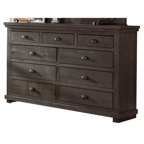 Drawer Dresser in Distressed Dark Gray