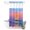 Magenta, Yellow, Blue, variant on No Hook Shower Curtain, Coastal Ocean Shower Curtains for Bathroom with See Through Top Window, Sparkle Sea Abstract Colorful Waterproof & Washable Bath Curtain 66"x72"