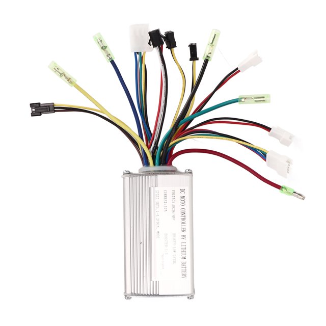 Motor Controller, Electric Bike Motor Controller Maximum 17A 36V 48V with Wires for Mountain Vehicles