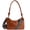 Brown, variant on BadPiggies Crossbody Purses for Women Vintage PU Leather Handbag Shoulder Bag with Bohemia Wide Strap - Brown