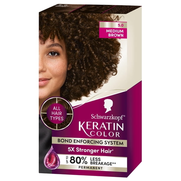 Tinte para el cabello Schwarzkopf Keratin Color 5.0 Marrón Medio