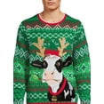 thumbnail image 4 of Holiday Time Men's Cow Ugly Christmas Sweater, 4 of 5