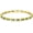 Aug-Peridot, variant on Sterling Silver Oval April Birthstone CZ Cubic Zircon Tennis Bracelets for Women with CZ, Yellow Gold Plated 7" Chain
