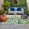 thumbnail image 2 of Tropical Botanical Outdoor Rug for Patio/Deck/Porch, Non-Slip Large Area Rug 5 x 8 Ft, Watercolor Green Monstera Palm Leaves Beige Indoor Outdoor Rugs Washable Area Rugs, Camping Rug Carpet Runner, 2 of 8