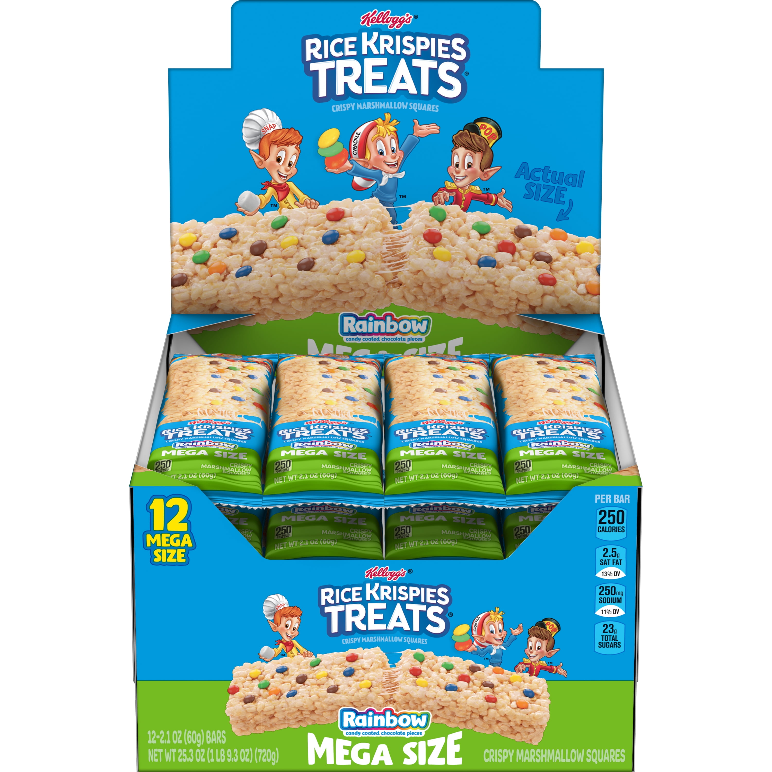 Kellogg's Rice Krispies Treats Squares Rainbow Mega Bar 25.3oz