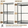 thumbnail image 5 of CAPHAUS NSF Wire Shelving Unit w/ Baskets & Liner, Storage Rack Corner Shelves, Storage Rack Kitchen, Bathroom, Laundry Closet, Wire Shelving Basket Shelves, Silver Grey, 5 Tier, 5 of 9