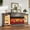 Rustic Grey, variant on Amerlife 60" Farmhouse 3-Sided Fireplace TV Stand for TVs up to 65", Entertainment Center with Adjustable Shelves & LED Light, Distressed White