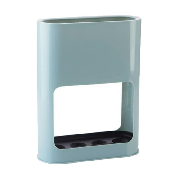 Inteprter Paraguas de lluvia, soporte de suelo de repuesto, Color sólido, antideslizante, Universal, 4 ranuras, para sala de estar, balcón, Almacenamiento y organización del hogar Azul